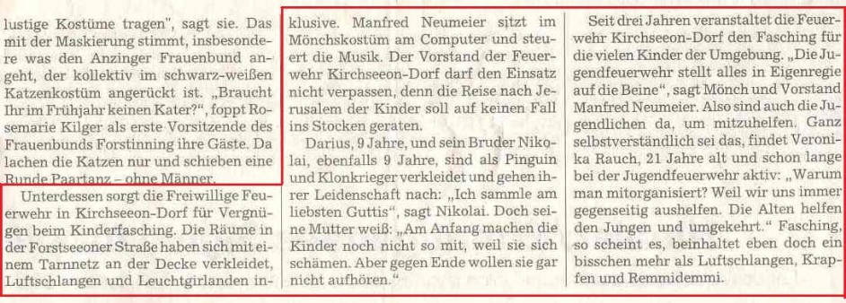 Bericht der S�ddeutschen Zeitung vom Montag, den 07.03.2011